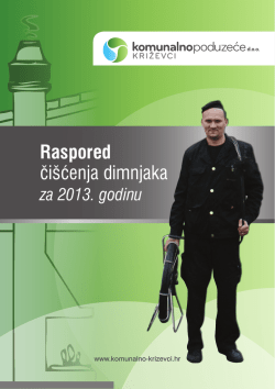 Raspored či&scaron;ćenja dimnjaka - Komunalno poduzeće Križevci