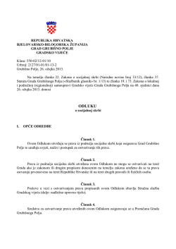 Odluka o socijalnoj skrbi