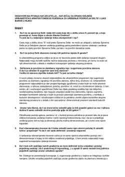 odgovori na pitanja natjecatelja &ndash; natječaj za izradu idejnog