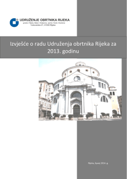 izvje&scaron;će o radu 2013. - Udruženje obrtnika Rijeka