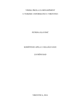 korištenje apela u oglašavanju - Baza završnih radova Visoke škole