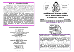 INFORMATIVNO-PASTORALNI LISTIĆ