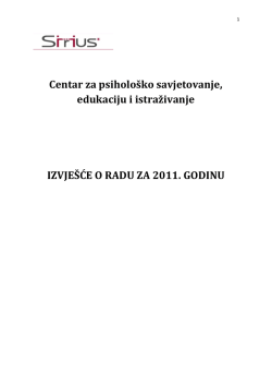 Centar za psiholo&scaron;ko savjetovanje, edukaciju i istraživanje
