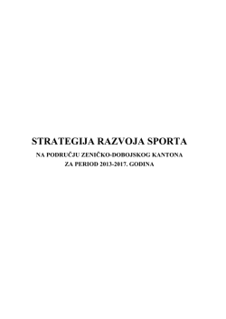 Strategija razvoja sporta na području zeničko