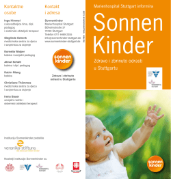 Kontaktne osobe Kontakt i adresa Zdravo i zbrinuto odrasti u Stuttgartu