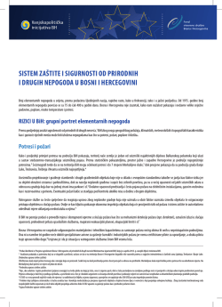 SiStem za&scaron;tite i SigurnoSti od prirodnih i drugih nepogoda u BoSni i