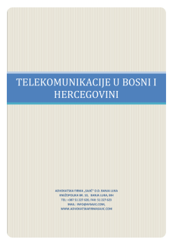 telekomunikacije u bosni i hercegovini