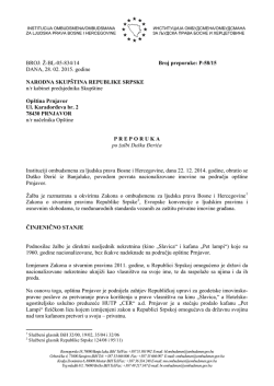 P-58/15 - Institucija ombudsmena/ombudsmana za ljudska prava