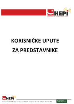 Uputstva za kori&scaron;tenje terenske aplikacije