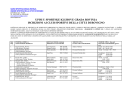 upisi u sportske klubove grada rovinja iscrizioni ai club
