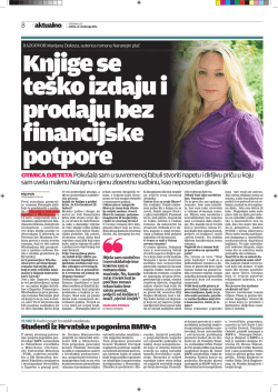 Izvje&scaron;će u Večernjem listu