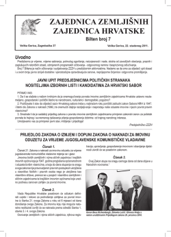 23.11.2011. ZZZH proćitajte novi bilten br7