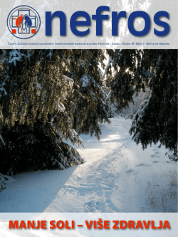 MANJE SOLI &ndash; VI&Scaron;E ZDRAVLJA - Zajednica udruga dijaliziranih i