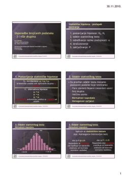 30.11.2010. 1 Usporedba brojčanih podataka &ndash; 3 i vi&scaron;e skupina