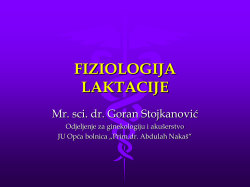 FIZIOLOGIJA LAKTACIJE - Prim.dr. Abdulah Naka&scaron;