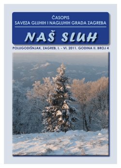 Preuzmite kompletan časopis - Savez gluhih i nagluhih grada Zagreba