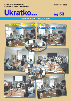 kako voditi organizaciju gluhih - Hrvatski savez gluhih i nagluhih