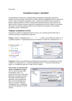Kompleksni brojevi u GeoGebri