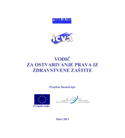 vodič za ostvarivanje prava iz zdravstvene zaštite
