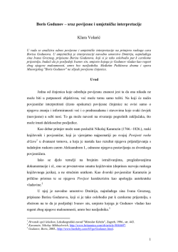 Boris Godunov &ndash; sraz povijesne i umjetničke interpretacije