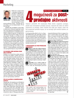 40.dio : 4 mogućnosti za postprodajne aktivnosti
