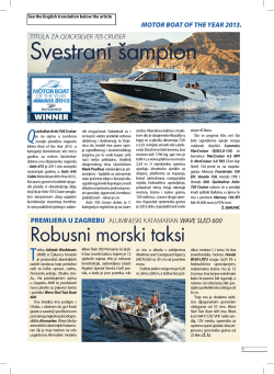 motor boat of the year 2013.