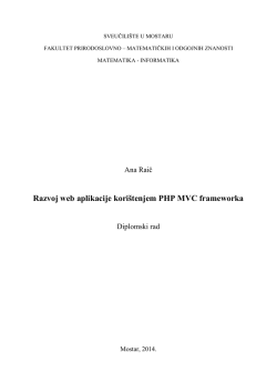 Razvoj web aplikacije korištenjem PHP MVC frameworka