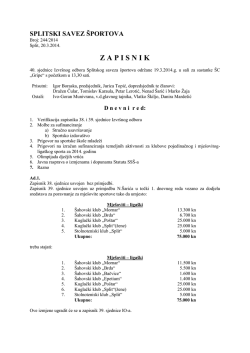 Z A P I S N I K - Splitski savez športova