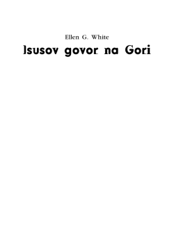 Isusov govor na Gori