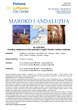 04.-15.03.2015. Krenite na nezaboravno kružno