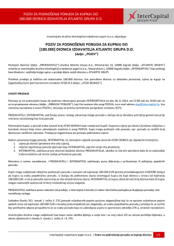 poziv za podno&scaron;enje ponuda za kupnju do [180.000