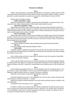 PRAVILNIK O IZLOŽBAMA Član 1. Izložbe u okviru