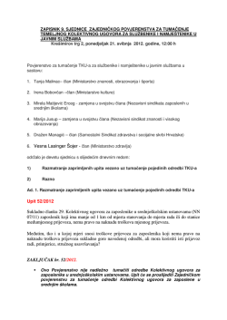 Upit 52/2012 Sukladno članku 29. Kolektivnog ugovora za