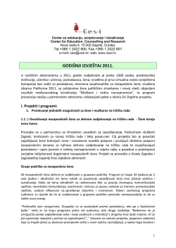 GODI&Scaron;NJI IZVJE&Scaron;TAJ 2011.