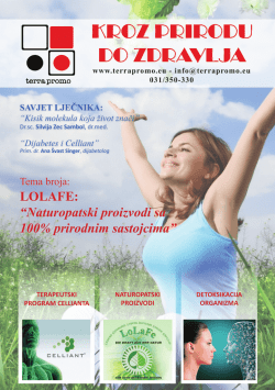 KROZ PRIRODU DO ZDRAVLJA