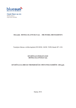 HOTELI ZLATNI RAT dd - Bluesun Hotels and Resorts