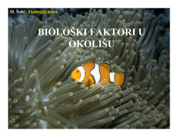 BIOLO&Scaron;KI FAKTORI U OKOLI&Scaron;U