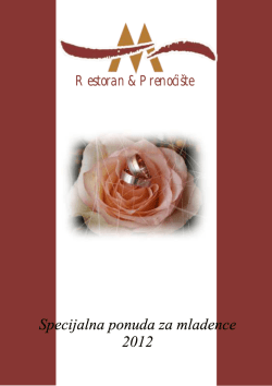 Specijalna ponuda za mladence 2012