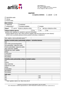 zahtjev za naplatnu domenu