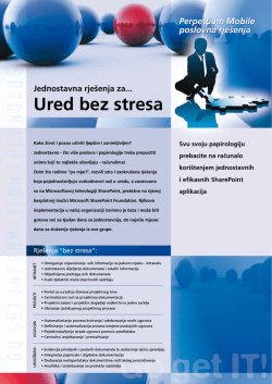 SharePoint rje&scaron;enja za ured bez stresa