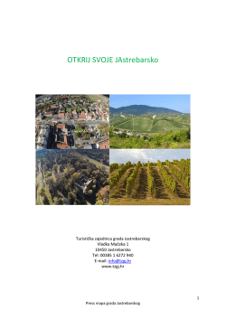 OTKRIJ SVOJE JAstrebarsko - Turistička zajednica grada
