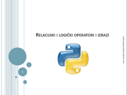 Osnove programiranja u programskom jeziku &bdquo;python&rdquo;
