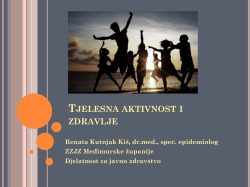 Tjelesna aktivnost i zdravlje - Zavod za javno zdravstvo Međimurske