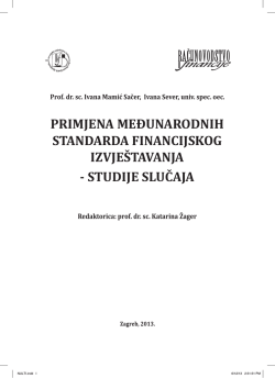 primjena međunarodnih standarda financijskog izvje&scaron;tavanja