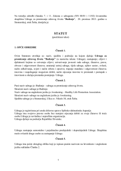 STATUT - Udruga Buđenje