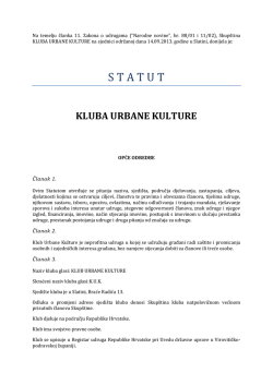 S T A T U T - Klub urbane Kulture