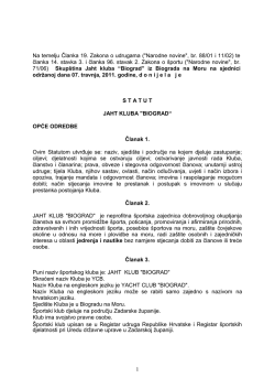 Statut - Yacht Club Biograd