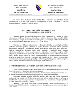 Opća politika - Skup&scaron;tina Brčko distrikta