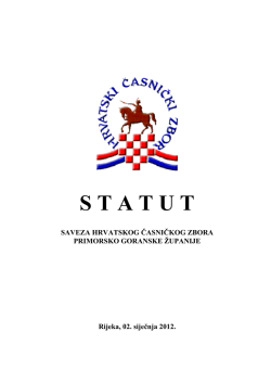Statut 2012 - hrvatski časnički zbor