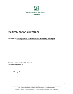 zahtjev za dostavljanje ponude